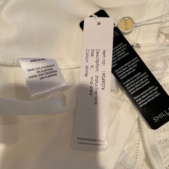 SHILLA THE LABEL Status Line-Lace Midi Dress XL - Picture 10 of 12